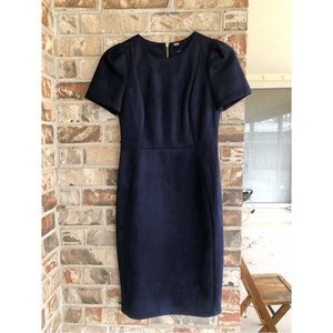 Calvin Klein Navy Suede Dress